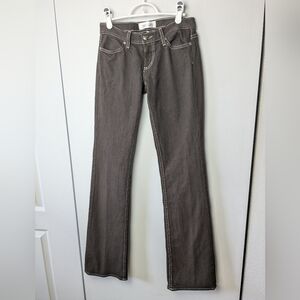 HABITUAL Made In USA Flare Low Waist Jeans Brown Color Y2k Style Size 25